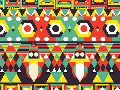 Poster Pattern 3 colors geometric illustration pattern poster vector