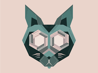 Stitched #1 animals fox geometric illustration stiched vector
