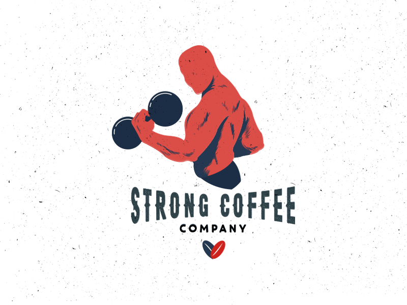 Strong Coffee Logo branding coffee fitness identity logo mark milwaukee strong coffee