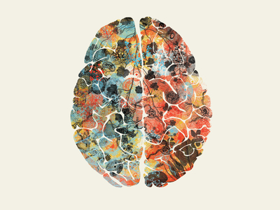 Cranial Album Cover album art brain catharsis collage color cover art cranium floral music overlay printmaking texture