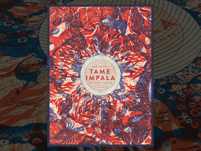 Tame Impala #2 catharsis collage design gig poster overlay psychedelic screen print shapes tame impala