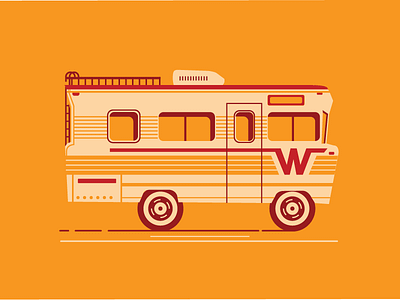 Winnebago automotive catharsis design illustration orange print simple transportation travel vehicle winnebago