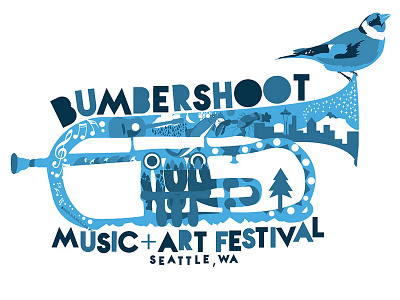 Bumbershoot bumbershoot illustration music poster