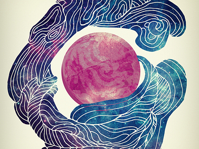 Nebula illustration logo space