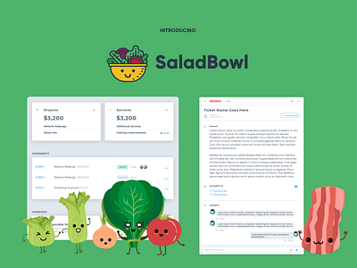 SaladBowl - Client & Project Management client management content management system crm design invoices product design project management saas tasks tickets ui ui ux web