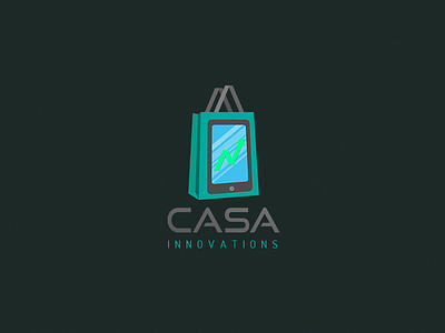 Casa Innovations logo blue brand branding clean design flat flat 2d geometric icon icons identity illustration illustrator lettering logo logo design minimal type typography vector web
