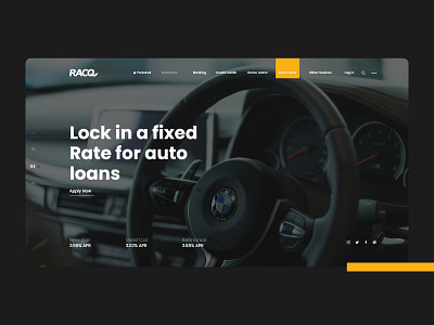 Auto loan service page concept.