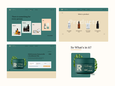 ReynCare Beauty shop beauty care branding clean design landing page minimal product shop typography ui ux vector website