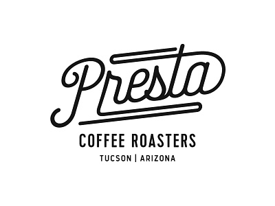 Presta Coffee Roasters coffee monoline presta roasters typography