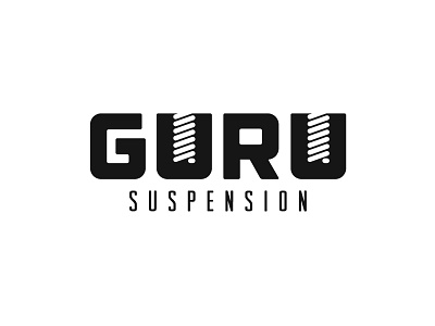 Guru Suspension bikes cycling negative space suspension typography