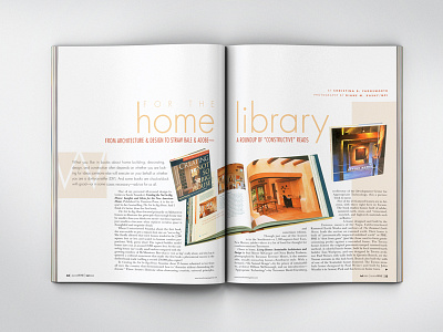 For The Home Library editorial magazine tucson