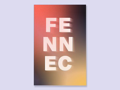 fennec poster design illustration typography