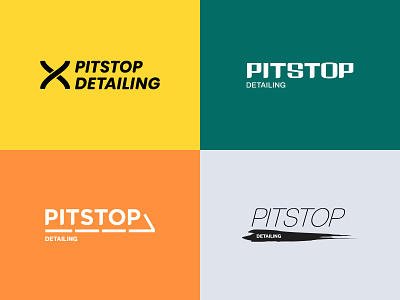 Pitstop logo branding identity design logo typography