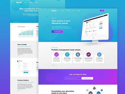 Raziel - Alternative Investments Dashboard dashboard logo ui ux web website website design