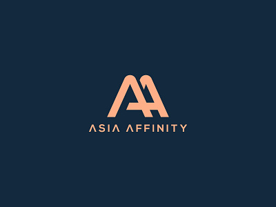 Asia afiinity logo design aah design flat icon illustrator logo modern logo simple text logo