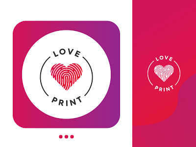 Love Print Logo branding creative fingerprint flat icon illustrator logo love loveprint print typography ux vector