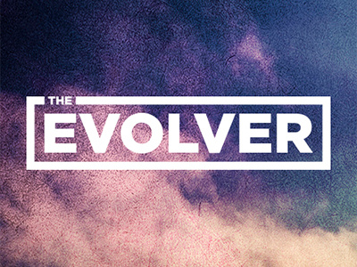 Evolver – Logo and Artwork the evolver band cover music blue white pink sky artwork
