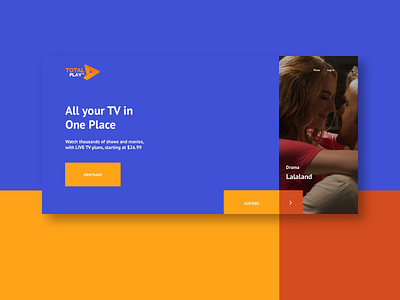 Hello Dribbble! color design minimal modular mondrian tv ui ux web webapp