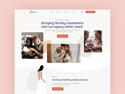 Journey fertility website design fertility hero image ui