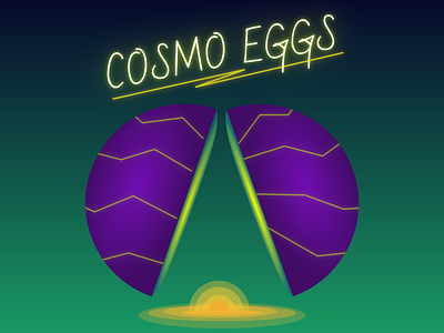 Cosmo Eggs alien cosmo design egg fun illustration vector