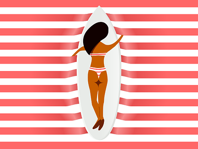 Surfing Girl design girl illustration surfing vector