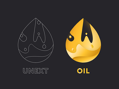 Unext Oil design icon logo vector web