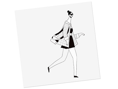 Walking Girl design fashion girl graphic illustration illustrator photoshop sketch walking