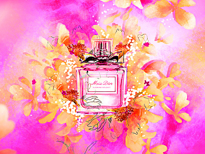 Miss Dior ad butterfly commercial dior illustration image paint perfume photoshop visual