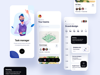 Manager app app clean concept dailyui design illustration manager planning profile team ui uxdesign