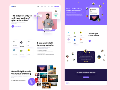 Gifta Landing Page clean concept dailyui design flat ui ux uxdesign web website