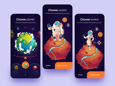 Mobile App design: UX/UI design for Game (iOS/Android)
