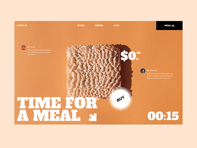 Time for a meal brand branding buy clean concept covid dailyui design logo menu people ui user inteface ux uxdesign web website
