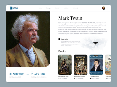 Country Books biography book books clean concept country dailyui design map profile ui user inteface uxdesign web web design website writer