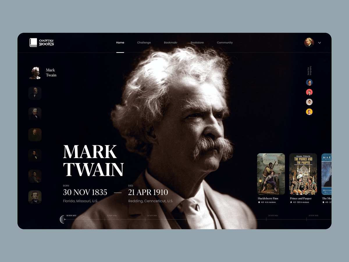 biography page design