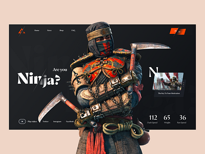 Ninja web site app challange dailyui design flat illustration login sign ui ux uxdesign vector web website