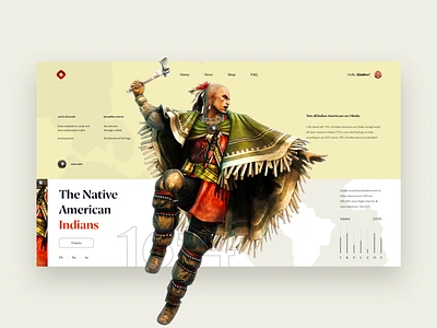 Injun history site animation app art branding clean concept dailyui design ecommerce flat game game app illustration ui user inteface ux uxdesign vector web website