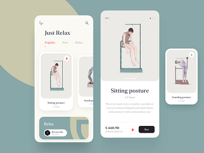Just Relax animation art branding clean concept dailyui design ecommerce flat relax shop sketch store ui user inteface ux uxdesign vector web website