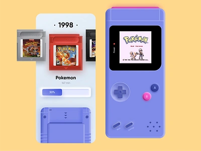 Game boy app branding clean concept dailyui design flat game gameboy ui user interface uxdesign vector