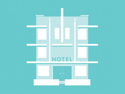 Art Deco Hotel hotel icon miami beach ocean drive teal turquoise white