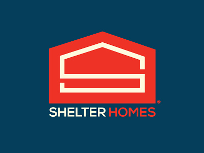 Shelter Homes branding identity logo mark s