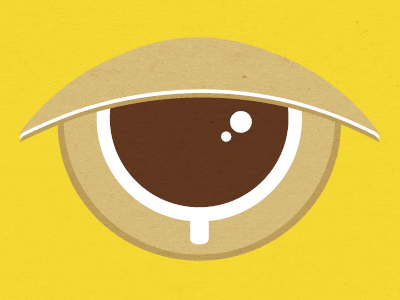 Refining the Black Eye beige brown coffee eye eyelid logo texture white