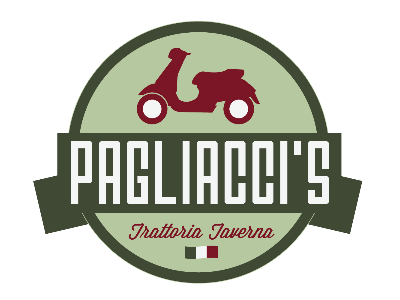 Pagliacci's burgundy green grey italian lime pizza scooter vespa