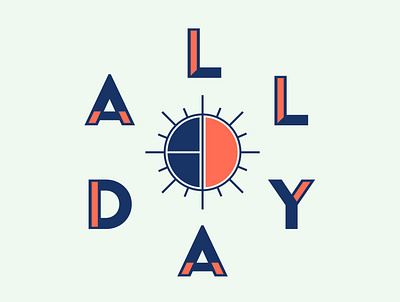All Day - Main Logo branding identity logo mark type