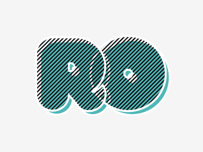 RO black bubbles diagonal logo teal white