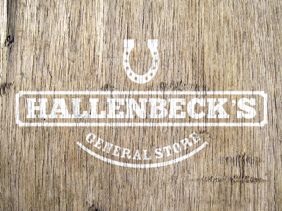 Hallenbeck's chunkfive horseshoe logo rosewood texture type typography white