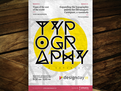 Design Day Typography Poster bangalore designday poster typography