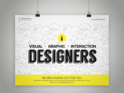 Looking for Designers bangalore designer fulltime graphic interaction job ux visual