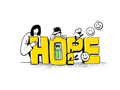 Hope triumphs doubt 2021 app branding business characters covid covid 19 covid 19 vaccine design hope icons illustration netbramha ui ux website