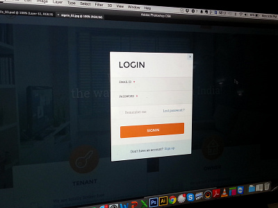 Login page flat form login real estate rental sign in web app website
