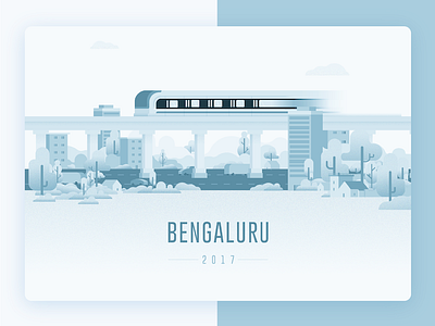 Bengaluru - Namma Metro bangalore bengaluru cityscape illustration metro netbramha skyline